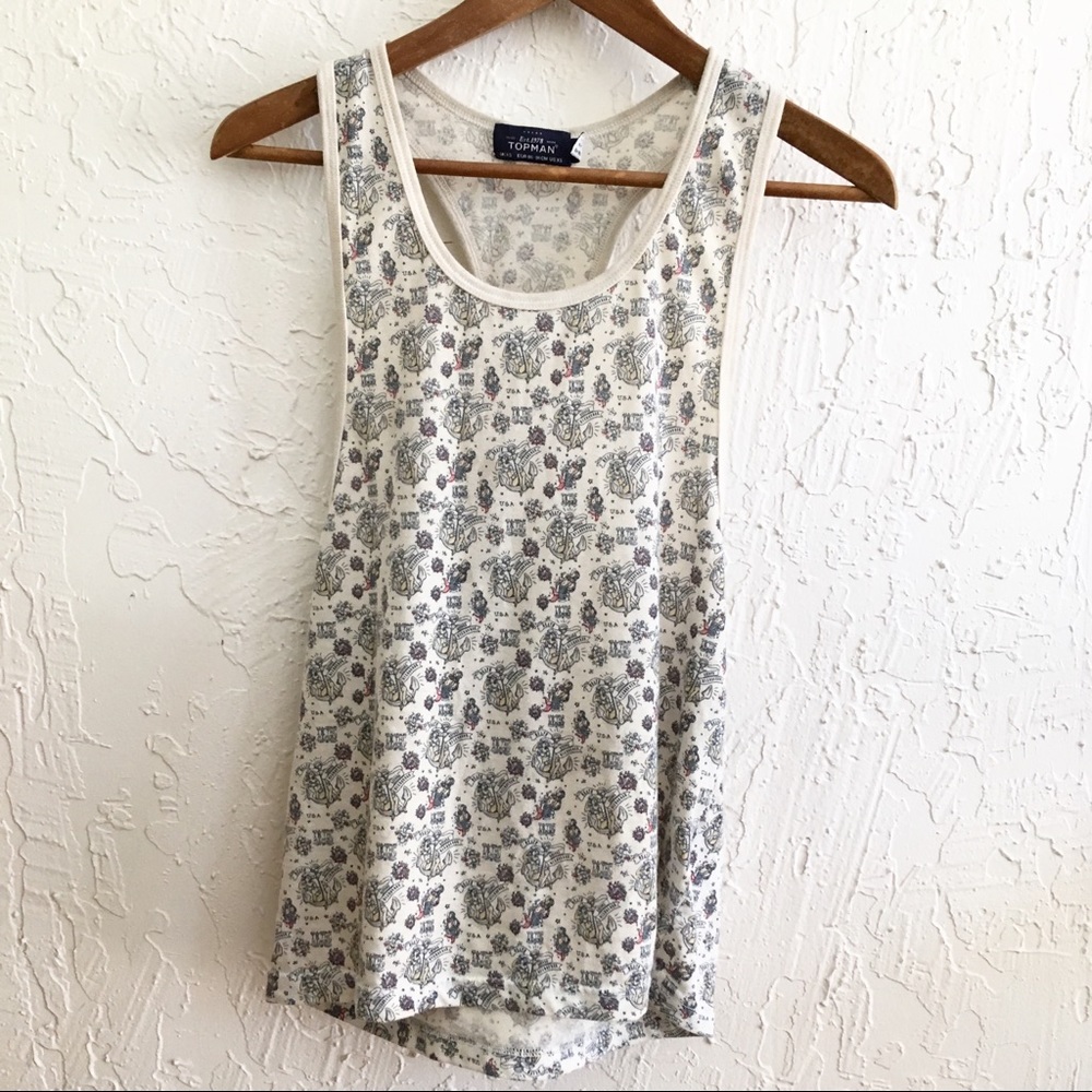Sailor Pin-up Tattoo Graphic Racerback Tank Top